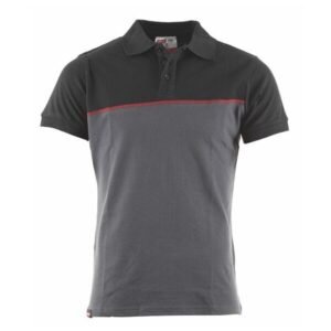 Áo Polo Nữ, xám đậm / đen / đỏ, cỡ Unisex: 3XL