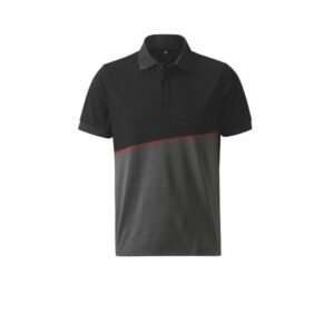 Áo Polo Nam, Xám Đậm / Đen / Đỏ, Kích thước Unisex: 4XL