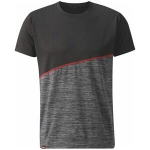 Áo Thun Chức Năng, Xám Đậm / Đen / Đỏ, Unisex size: 3XL