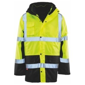 Áo Parka Phản Quang Cao, Vàng / Đen, Cỡ Unisex: L