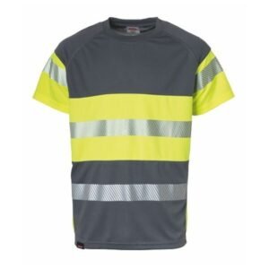Áo Thun Phản Quang, Xám / Vàng, Cỡ Unisex: XL