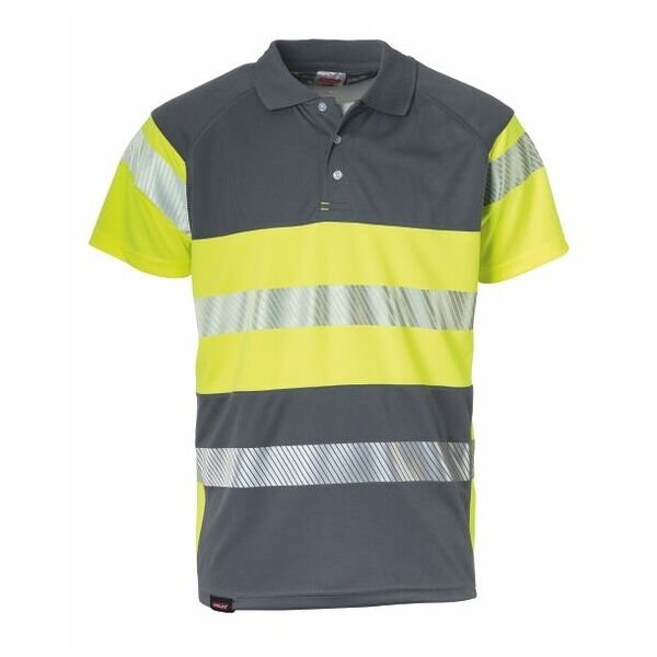 Áo Polo Phản Quang, Xám / Vàng, Cỡ Unisex: XL