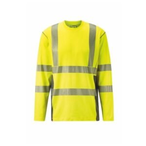 Áo sơ mi dài tay phản quang, màu vàng, kích cỡ Unisex: S