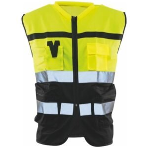 Áo ghi lê phản quang, vàng / đen, kích cỡ Unisex: XL