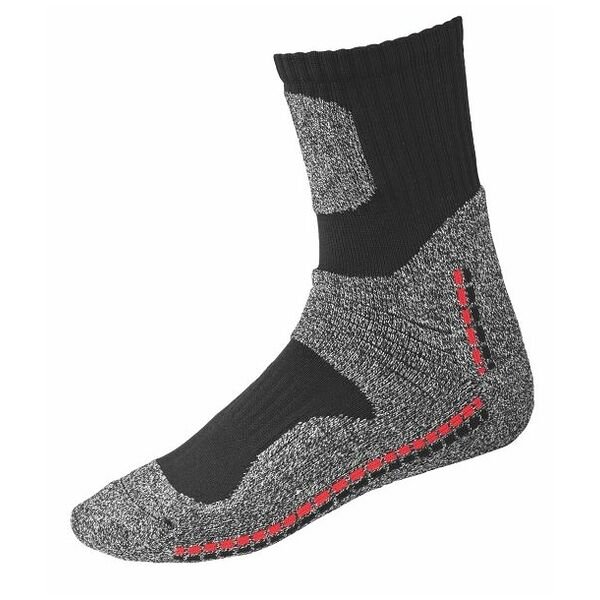 Tất chức năng, dáng vừa, đen / đỏ / xám, cỡ Unisex: 45-47