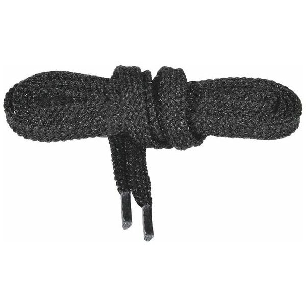 Dây giày dẹt, màu đen, Chiều dài: 130cm