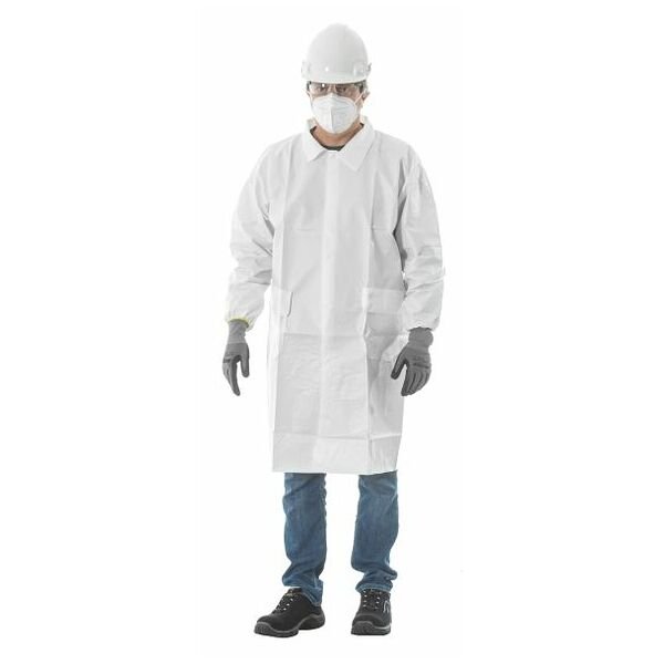 Áo choàng bảo hộ loại 5/6, trắng, cỡ Unisex: L