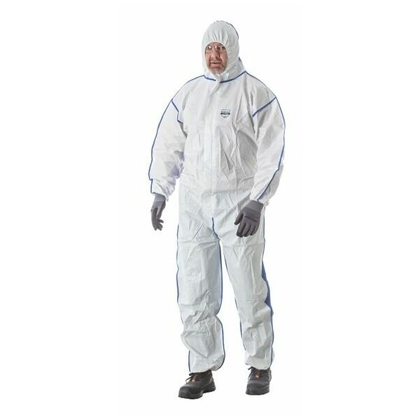 Áo liền quần bảo hộ loại 5/6, trắng / xanh dương, kích cỡ Unisex: XL