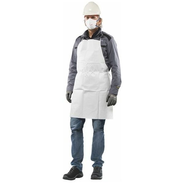Bộ Tạp Dề Dùng Một Lần Loại 6, 100 Cái, Màu Trắng, Kích Cỡ Unisex: TRẮNG