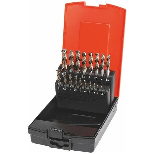 Bộ mũi khoan đuôi chuột HOLEX CleverDrill HSS No. 113006, loại N trong hộp, không phủ, Loại: 1-10