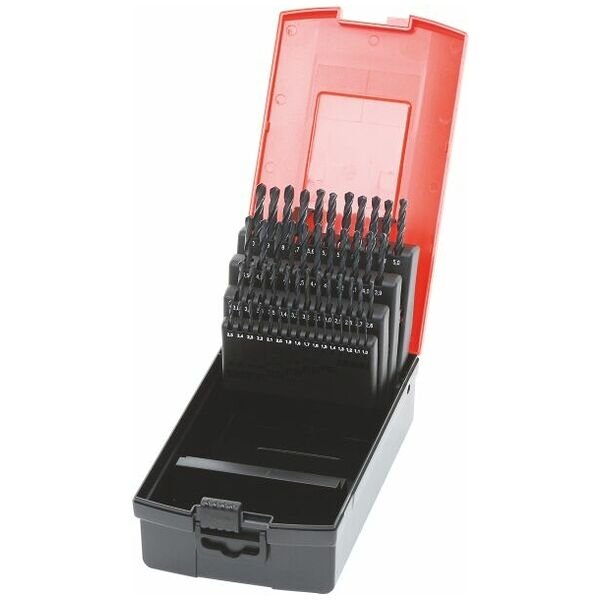 Bộ mũi khoan Jobber HSS No. 114000 trong hộp, không phủ, Loại: 1-6