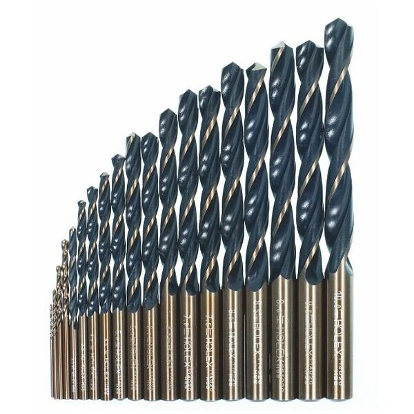 Bộ mũi khoan Jobber HSS Số 114020 dạng bộ nạp lại, không phủ, Loại: 1-10