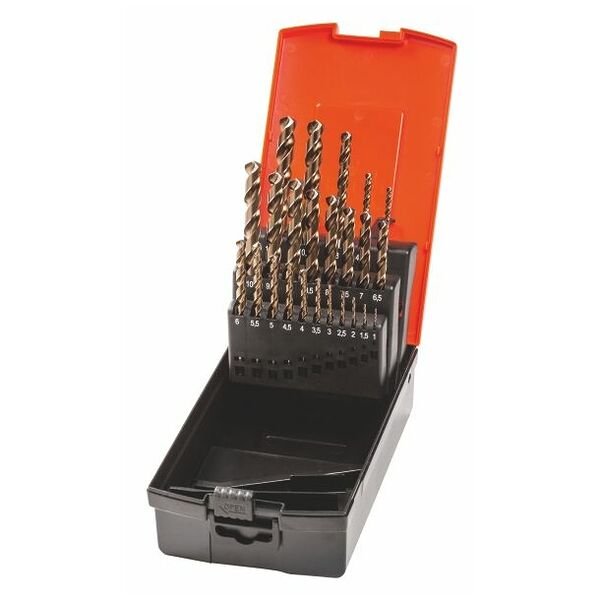 Bộ mũi khoan xoắn HSS HOLEX CleverDrill số 114031 trong hộp, không phủ, Loại: 1-10,5