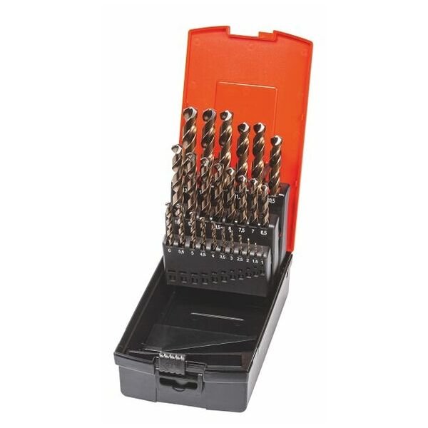 Bộ mũi khoan xoắn HSS HOLEX CleverDrill số 114031 trong hộp, không phủ, Loại: 1-13