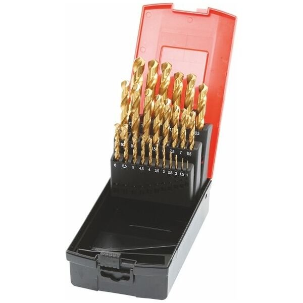 Bộ mũi khoan Jobber HSS No. 114360 trong hộp, phủ TiN, Loại: 1-13