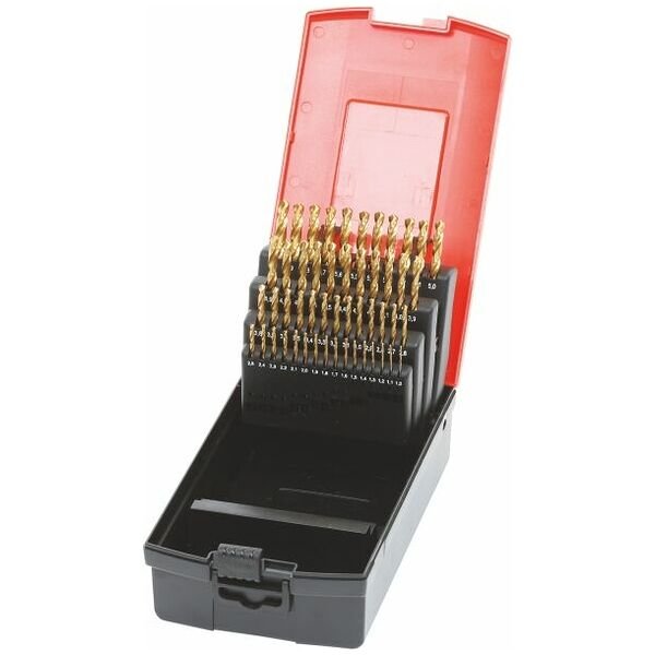 Bộ mũi khoan Jobber HSS No. 114360 trong hộp, phủ TiN, Loại: 1-6