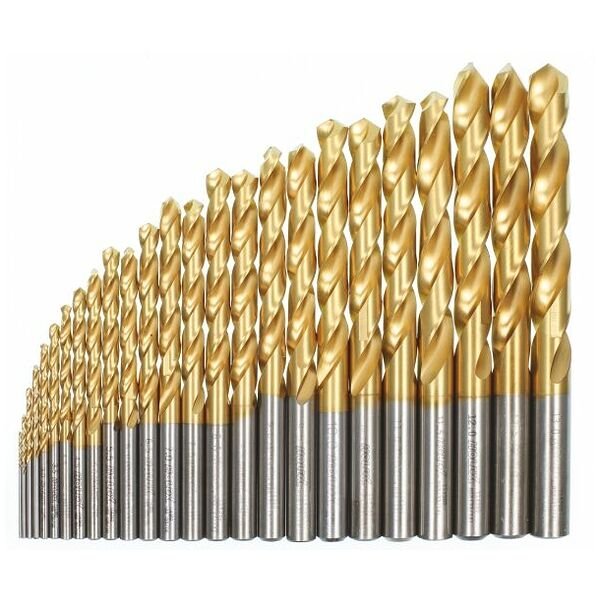 Bộ mũi khoan Jobber HSS No. 114360 dạng bộ nạp lại, phủ TiN, Loại: 1-13