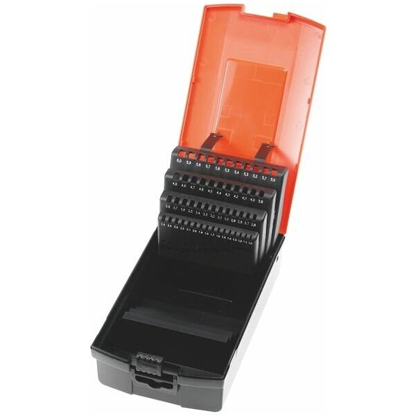 Hộp đựng trống cho mũi khoan Jobber theo DIN 338, Loại: 1-6